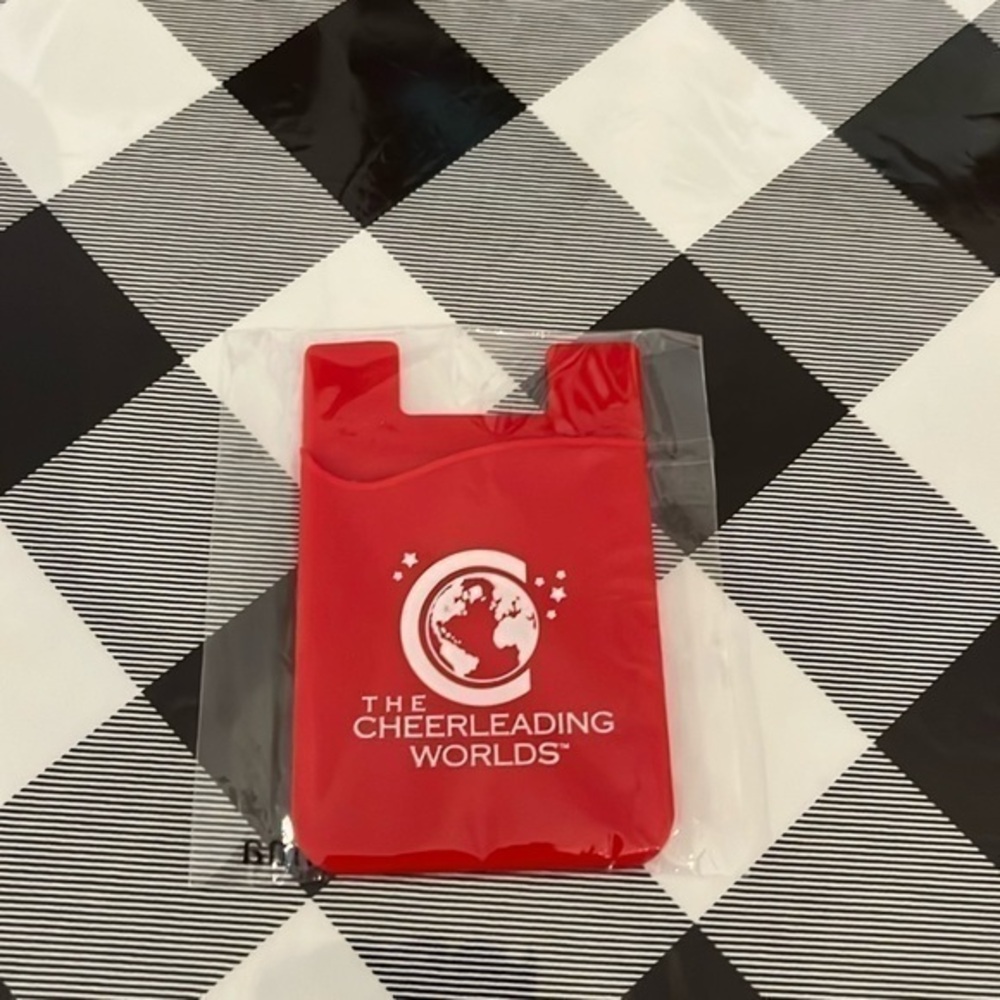 New Cheerleading Worlds Phone Card Holder Red